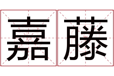 嘉藤名字寓意