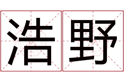 浩野名字寓意