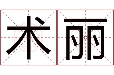 术丽名字寓意