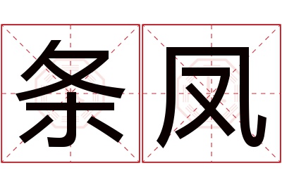 条凤名字寓意