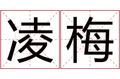 凌梅名字寓意