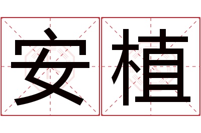 安植名字寓意