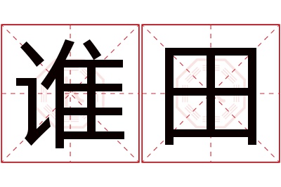 谁田名字寓意