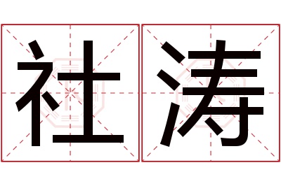 社涛名字寓意