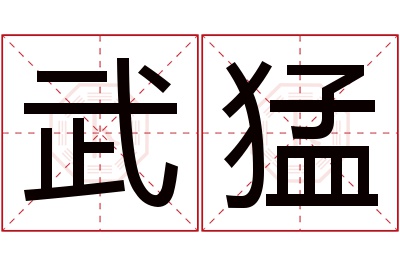 武猛名字寓意