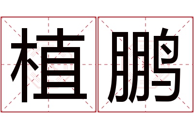 植鹏名字寓意