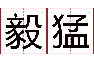 毅猛名字寓意