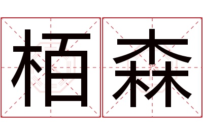 栢森名字寓意