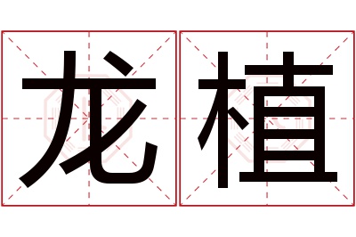 龙植名字寓意