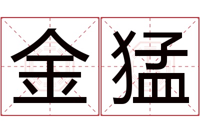 金猛名字寓意