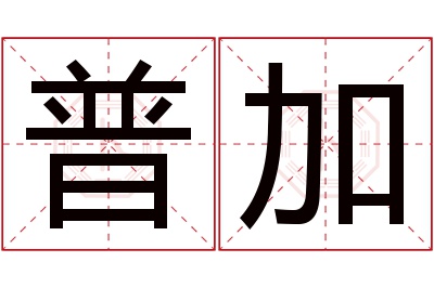 普加名字寓意