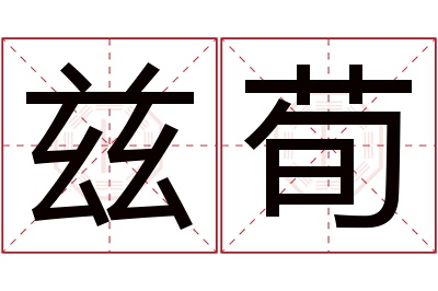 兹荀名字寓意