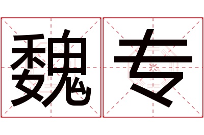 魏专名字寓意