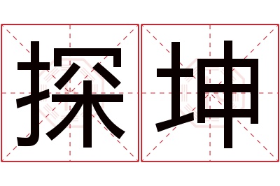 探坤名字寓意 探坤名字寓意
