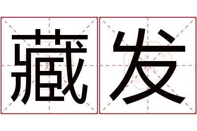 藏发名字寓意