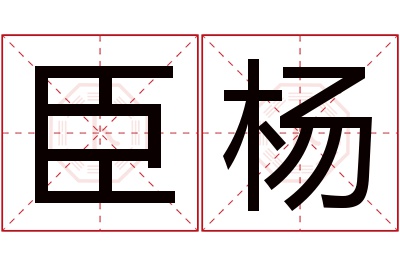 臣杨名字寓意