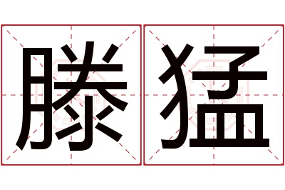 滕猛名字寓意 滕猛名字寓意