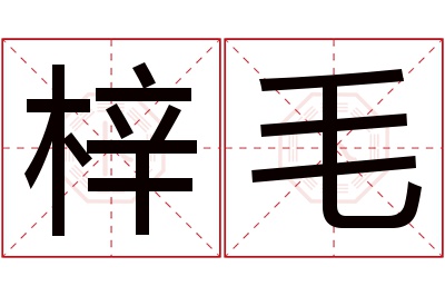 梓毛名字寓意