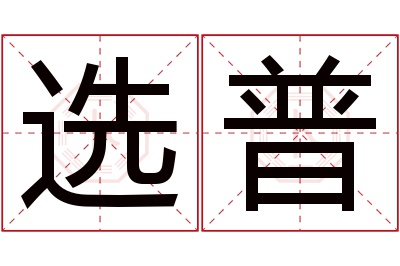 选普名字寓意