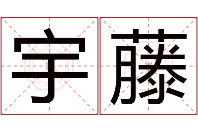 宇藤名字寓意