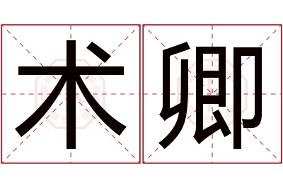 术卿名字寓意