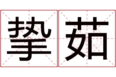 挚茹名字寓意