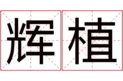 辉植名字寓意