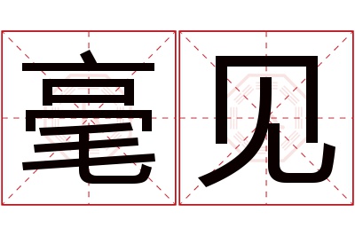 毫见名字寓意