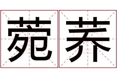 菀荞名字寓意