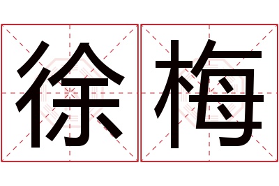 徐梅名字寓意