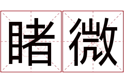 睹微名字寓意