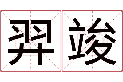 羿竣名字寓意